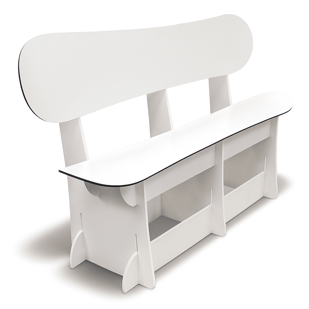 CUSTOMIZED PROMOTIONAL SNOWBOARD BENCH DISPLAY – FLAT-PACK, TOOL